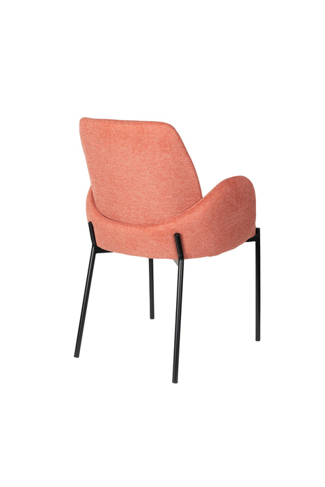 Eetkamerstoel Tjarda Old Polyester Roze 60x57 cm-Fauteuils-Creating Home