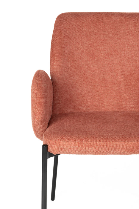 Eetkamerstoel Tjarda Old Polyester Roze 60x57 cm-Fauteuils-Creating Home