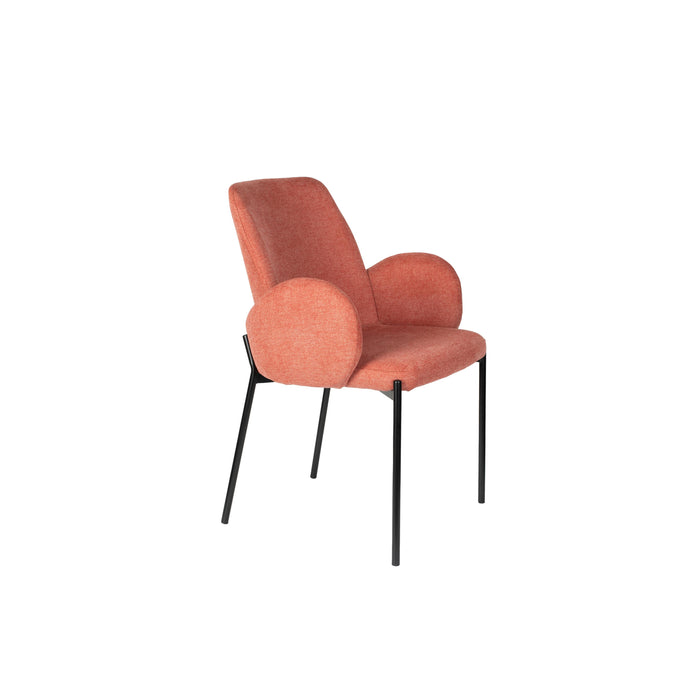 Eetkamerstoel Tjarda Old Polyester Roze 60x57 cm-Fauteuils-Creating Home