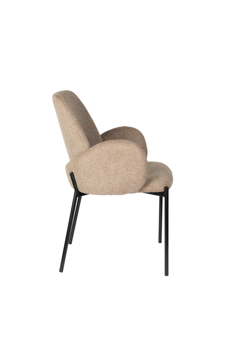 Eetkamerstoel Tjarda Polyester Bruin 60x57 cm-Eetkamerstoelen-Creating Home