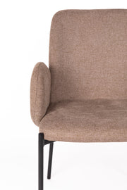 Eetkamerstoel Tjarda Polyester Bruin 60x57 cm-Eetkamerstoelen-Creating Home