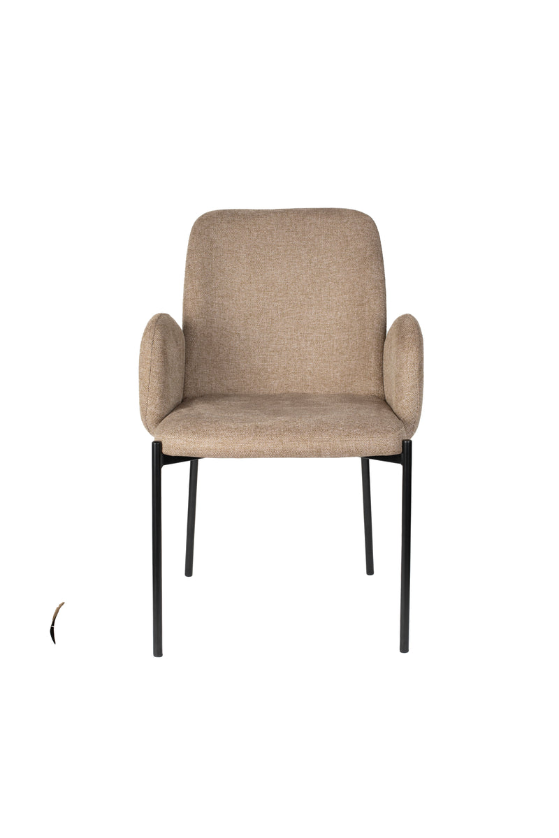 Eetkamerstoel Tjarda Polyester Bruin 60x57 cm-Eetkamerstoelen-Creating Home