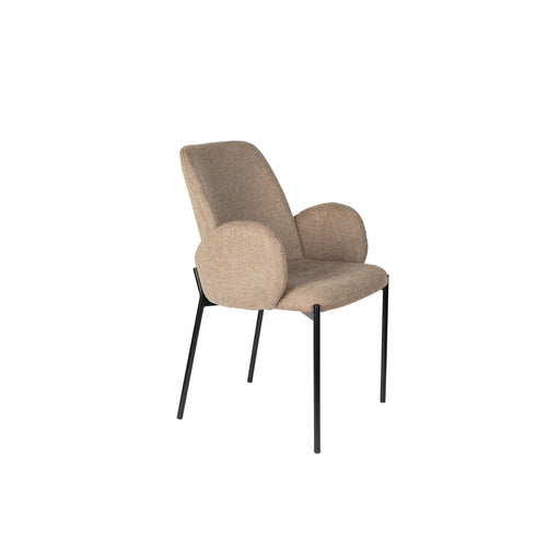 Eetkamerstoel Tjarda Polyester Bruin 60x57 cm-Eetkamerstoelen-Creating Home