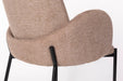 Eetkamerstoel Tjarda Polyester Bruin 60x57 cm-Fauteuils-Creating Home