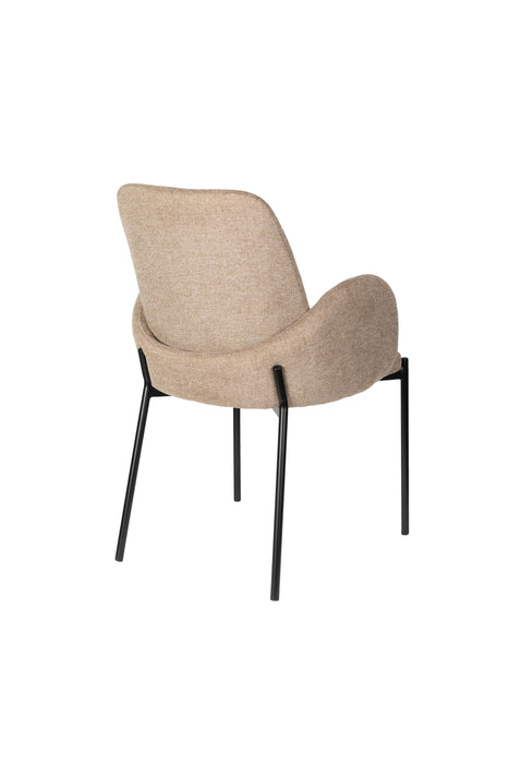 Eetkamerstoel Tjarda Polyester Bruin 60x57 cm-Fauteuils-Creating Home