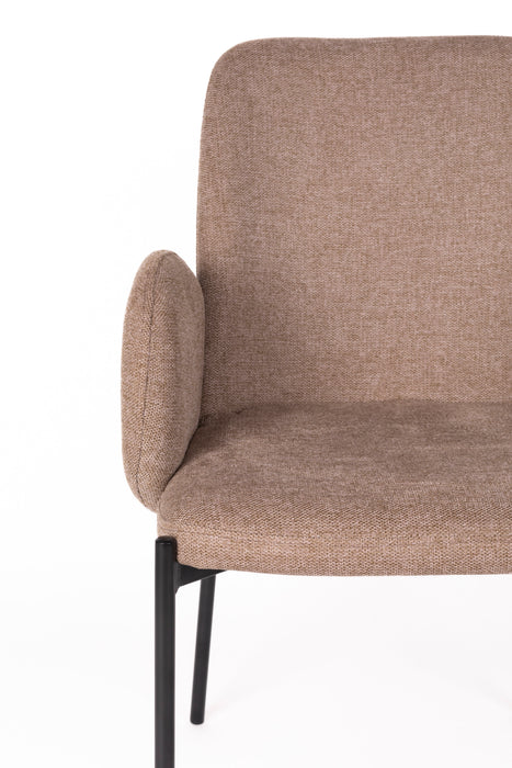 Eetkamerstoel Tjarda Polyester Bruin 60x57 cm-Fauteuils-Creating Home