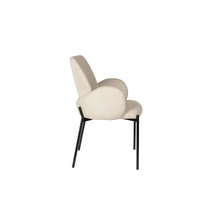 Eetkamerstoel Tjarda Polyester Taupe 60x57 cm-Eetkamerstoelen-Creating Home
