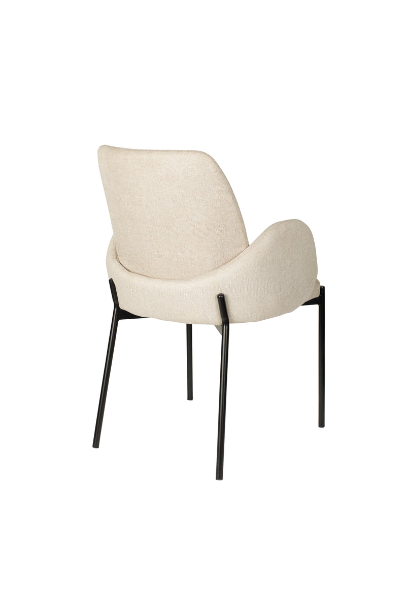 Eetkamerstoel Tjarda Polyester Taupe 60x57 cm-Eetkamerstoelen-Creating Home