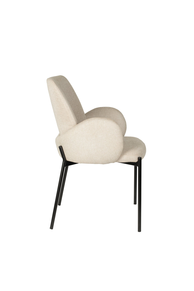 Eetkamerstoel Tjarda Polyester Taupe 60x57 cm-Eetkamerstoelen-Creating Home