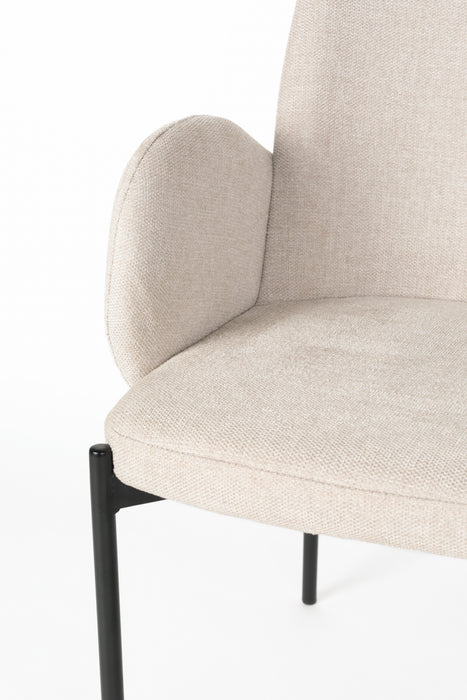 Eetkamerstoel Tjarda Polyester Taupe 60x57 cm-Eetkamerstoelen-Creating Home