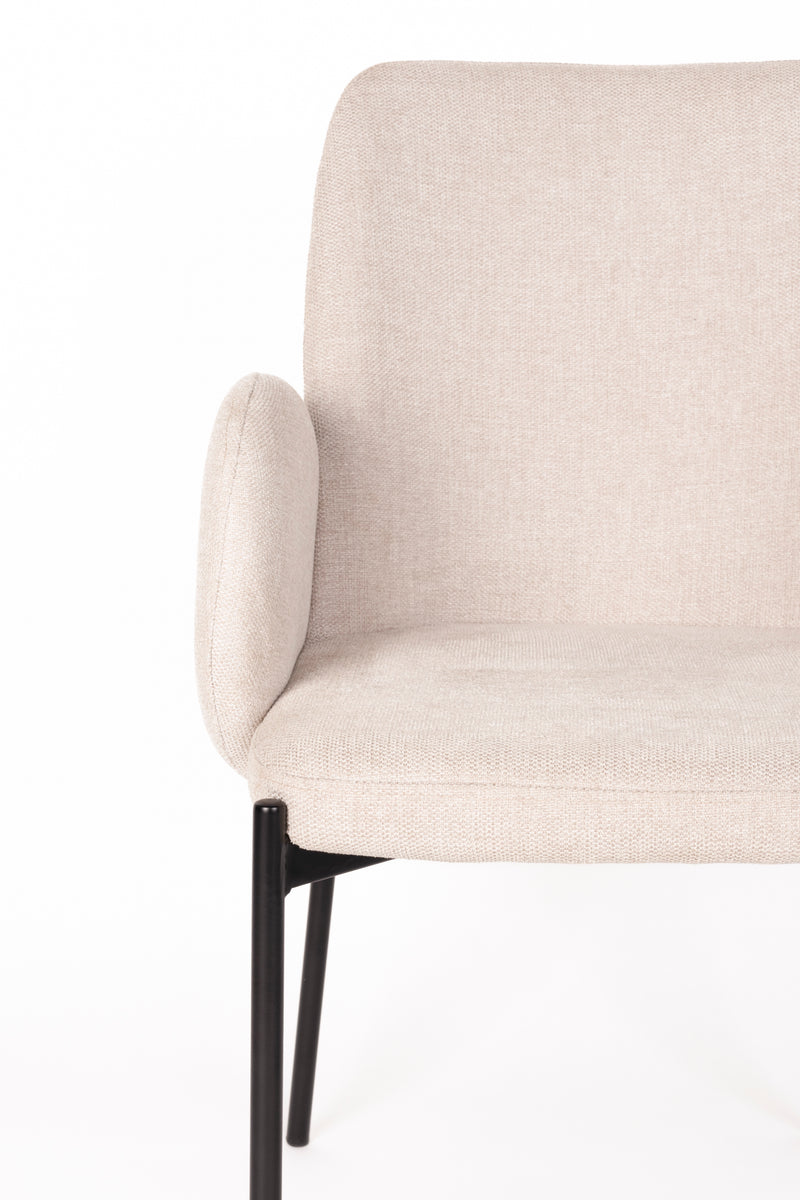 Eetkamerstoel Tjarda Polyester Taupe 60x57 cm-Eetkamerstoelen-Creating Home