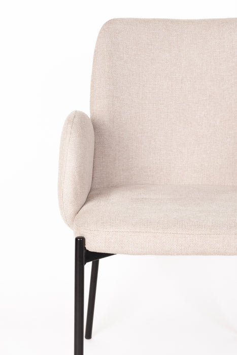 Eetkamerstoel Tjarda Polyester Taupe 60x57 cm-Fauteuils-Creating Home