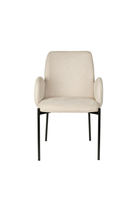 Eetkamerstoel Tjarda Polyester Taupe 60x57 cm-Fauteuils-Creating Home