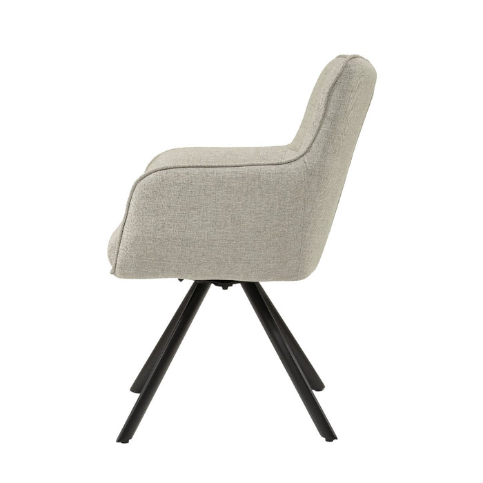 Eetkamerstoel Tori Beige Draaibaar 62 cm-Eetkamerstoelen-Livingfurn