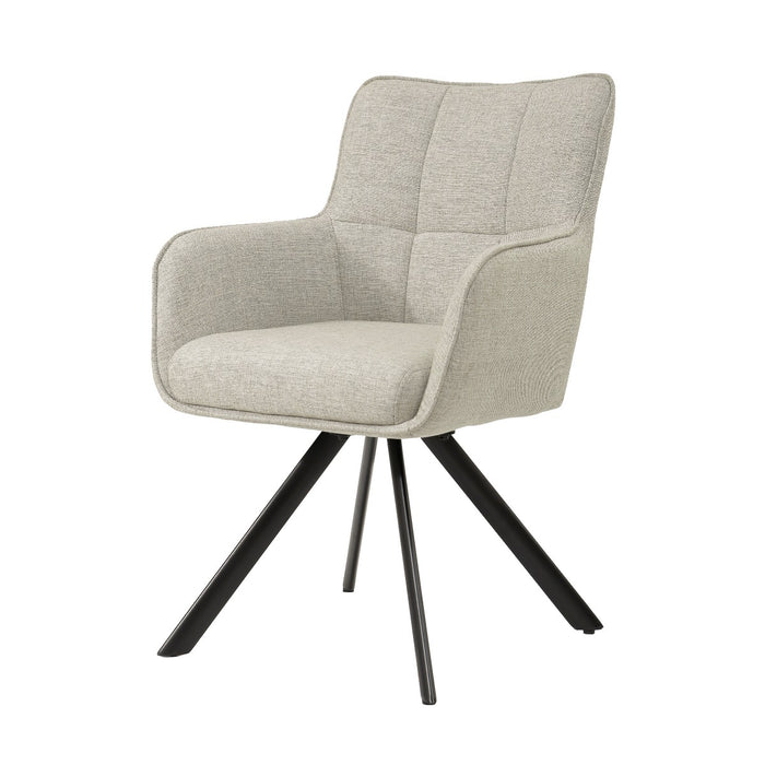 Eetkamerstoel Tori Beige Draaibaar 62 cm-Eetkamerstoelen-Livingfurn