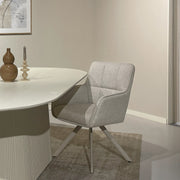 Eetkamerstoel Tori Natural Beige Draaibaar 62 cm 62x60x89.5 cm-Eetkamerstoelen-Livingfurn