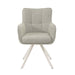 Eetkamerstoel Tori Natural Beige Draaibaar 62 cm-Eetkamerstoelen-Livingfurn