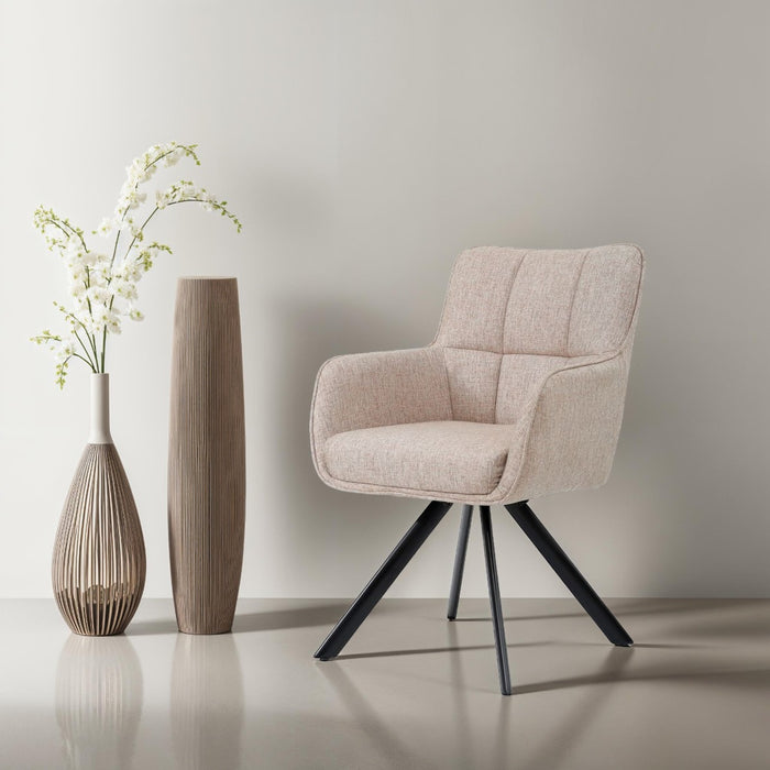 Eetkamerstoel Tori Roze Draaibaar 62 cm-Eetkamerstoelen-Livingfurn
