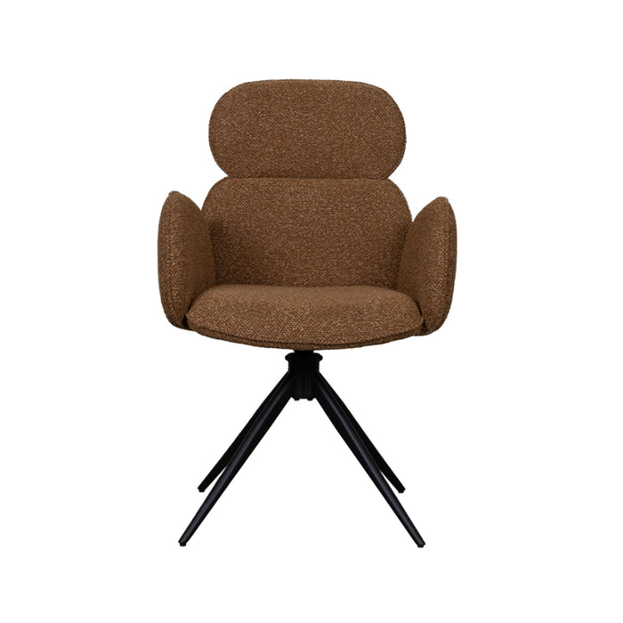 Eetkamerstoel Vidar - Coral - Royal Boucle - Draaibaar-Eetkamerstoelen-LABEL51