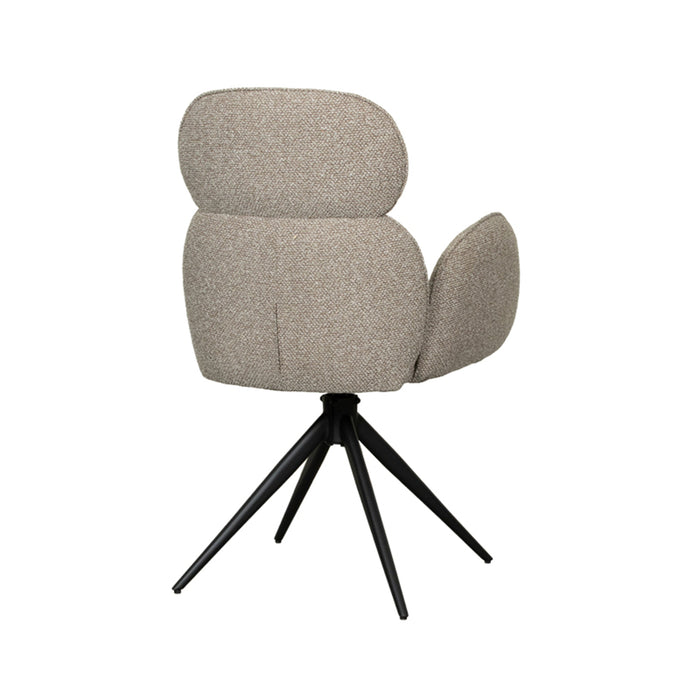 Eetkamerstoel Vidar naturel Royal boucle draaibaar 58x62x91 cm