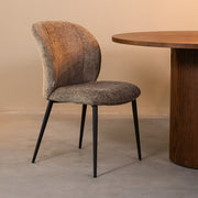 Eetkamerstoel Vino Hunter Elite Zwart Metalen Frame 49x62x85 cm-Eetkamerstoelen-LABEL51