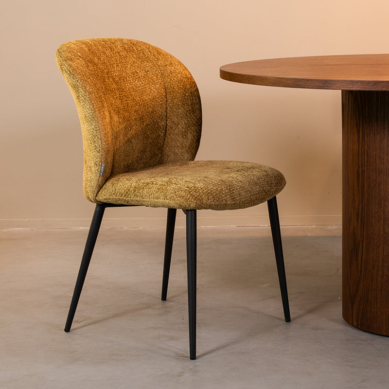 Eetkamerstoel Vino Mustard Elite 49x62x85 cm-Eetkamerstoelen-LABEL51