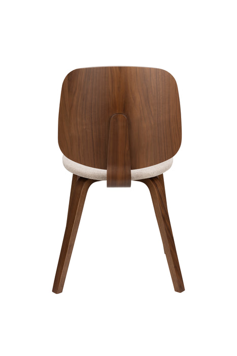 Eetkamerstoel Walden Polyester, Rubber wood Beige, sfeerbeeld 3