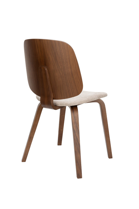 Eetkamerstoel Walden Polyester, Rubber wood Beige, sfeerbeeld 4