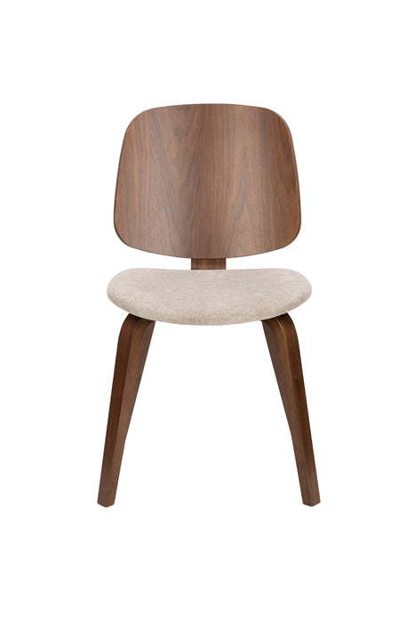 Eetkamerstoel Walden Polyester, Rubber wood Beige, sfeerbeeld 5