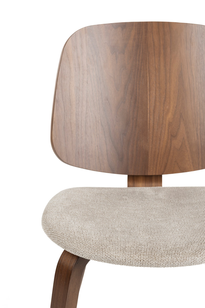 Eetkamerstoel Walden Polyester Beige 55x51 cm-Eetkamerstoelen-Creating Home