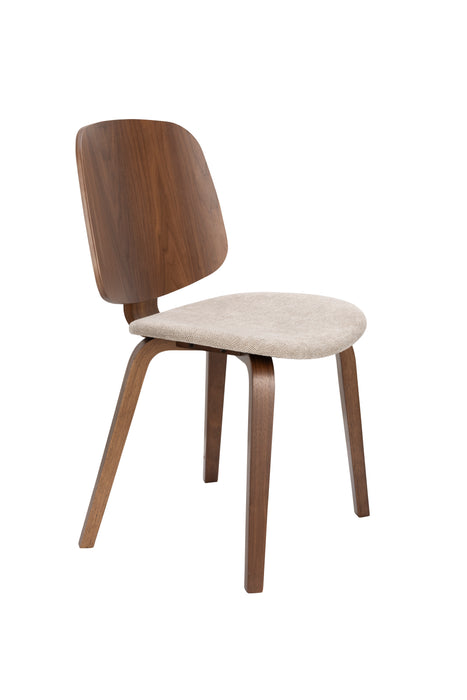 Eetkamerstoel Walden Polyester, Rubber wood Beige, sfeerbeeld 8