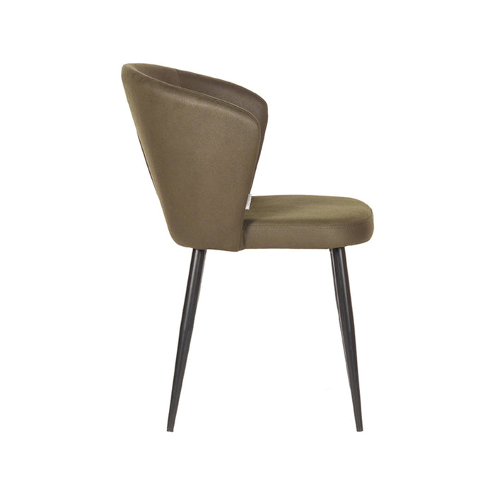 Eetkamerstoel Wave - Army - Microvezel-Eetkamerstoelen-LABEL51