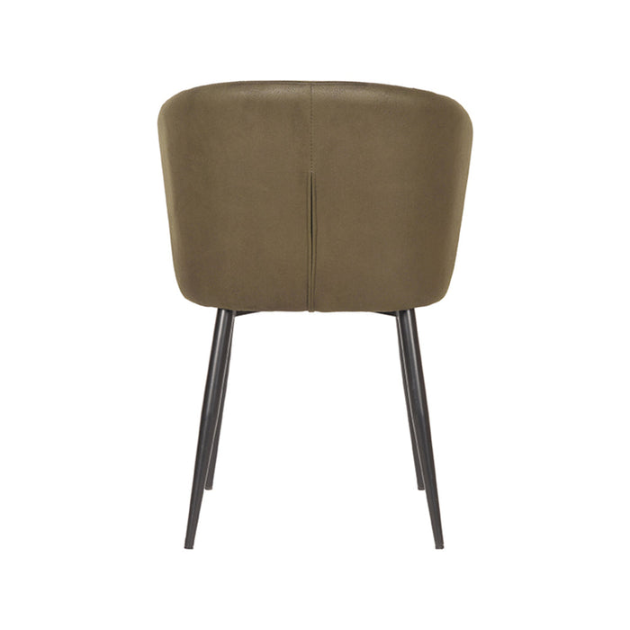 Eetkamerstoel Wave - Army - Microvezel-Eetkamerstoelen-LABEL51