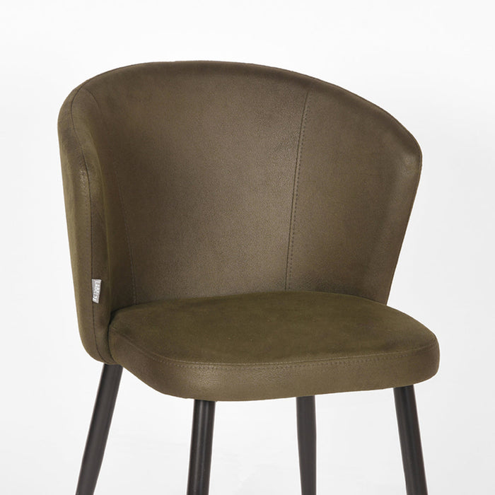 Eetkamerstoel Wave - Army - Microvezel-Eetkamerstoelen-LABEL51