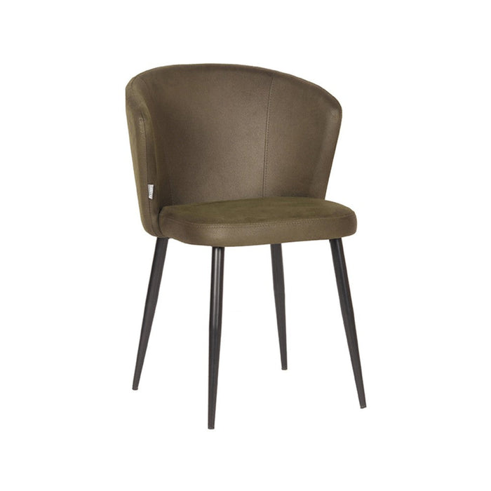 Eetkamerstoel Wave - Army green - Microfiber-Eetkamerstoelen-LABEL51