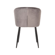 Eetkamerstoel Wave Grijs Fluweel 58x60x85 cm-Eetkamerstoelen-LABEL51