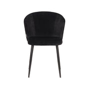 Eetkamerstoel Wave Zwart Fluweel 58x60x85 cm-Eetkamerstoelen-LABEL51
