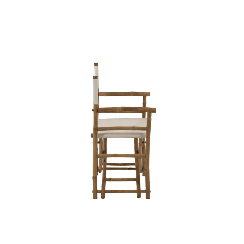 Eetkamerstoel Wit Bamboe 44 cm 44x58x88 cm-Eetkamerstoelen-J-Line
