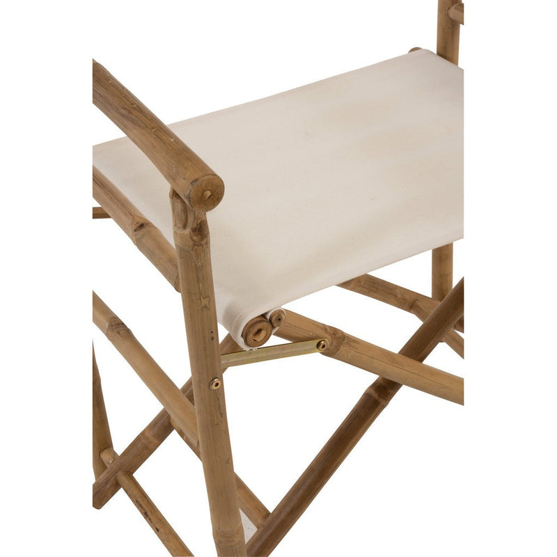Eetkamerstoel Wit Bamboe 44 cm 44x58x88 cm-Eetkamerstoelen-J-Line