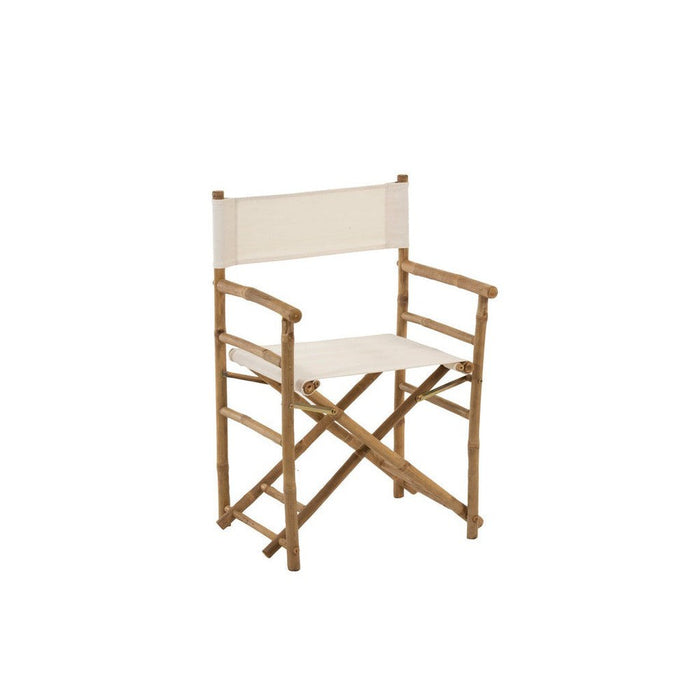 Eetkamerstoel Wit Bamboe 44 cm-Eetkamerstoelen-J-Line