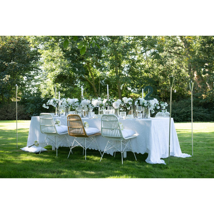 Eetkamerstoel Wit Cloth 46 cm 46x56x87 cm-Eetkamerstoelen-J-Line