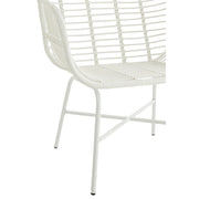Eetkamerstoel Wit Ijzer 67 cm 67x68x87.5 cm-Eetkamerstoelen-J-Line