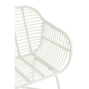 Eetkamerstoel Wit Ijzer 67 cm 67x68x87.5 cm-Eetkamerstoelen-J-Line