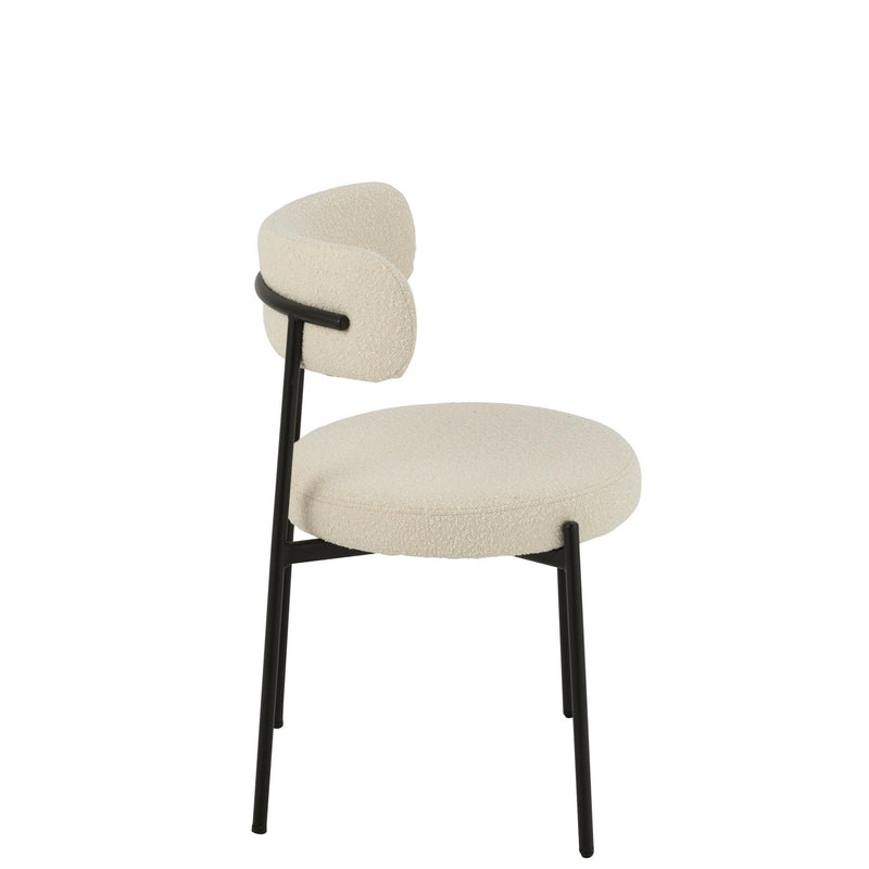 Eetkamerstoel Wit Multiplex 52 cm 52.5x51x76.5 cm-Eetkamerstoelen-J-Line