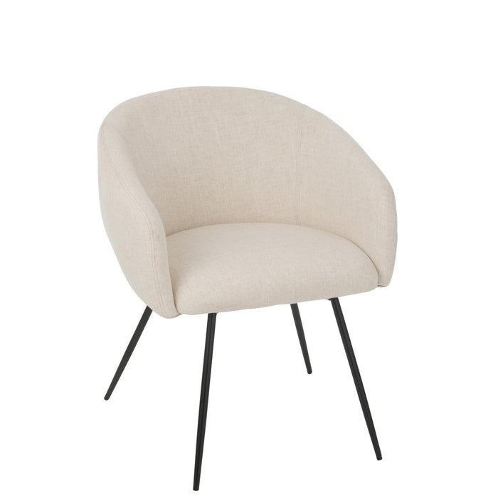 Eetkamerstoel Wit Schuim 61 cm 61x60x75 cm-Eetkamerstoelen-J-Line