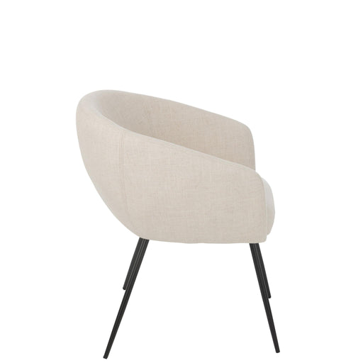Eetkamerstoel Wit Schuim 61 cm 61x60x75 cm-Eetkamerstoelen-J-Line