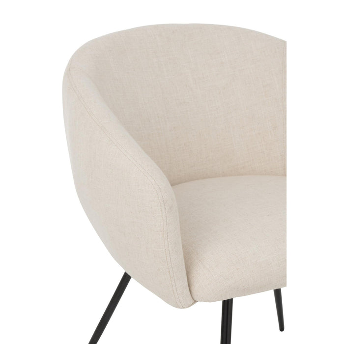 Eetkamerstoel Wit Schuim 61 cm 61x60x75 cm-Eetkamerstoelen-J-Line