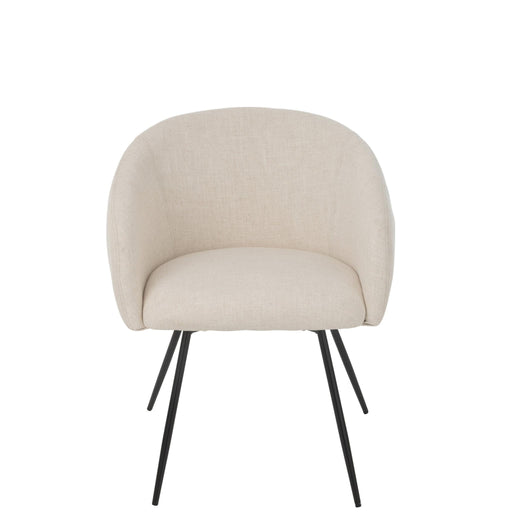 Eetkamerstoel Wit Schuim 61 cm 61x60x75 cm-Eetkamerstoelen-J-Line