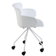 Eetkamerstoel Wit Staal 54 cm 53.5x56x81 cm-Eetkamerstoelen-J-Line