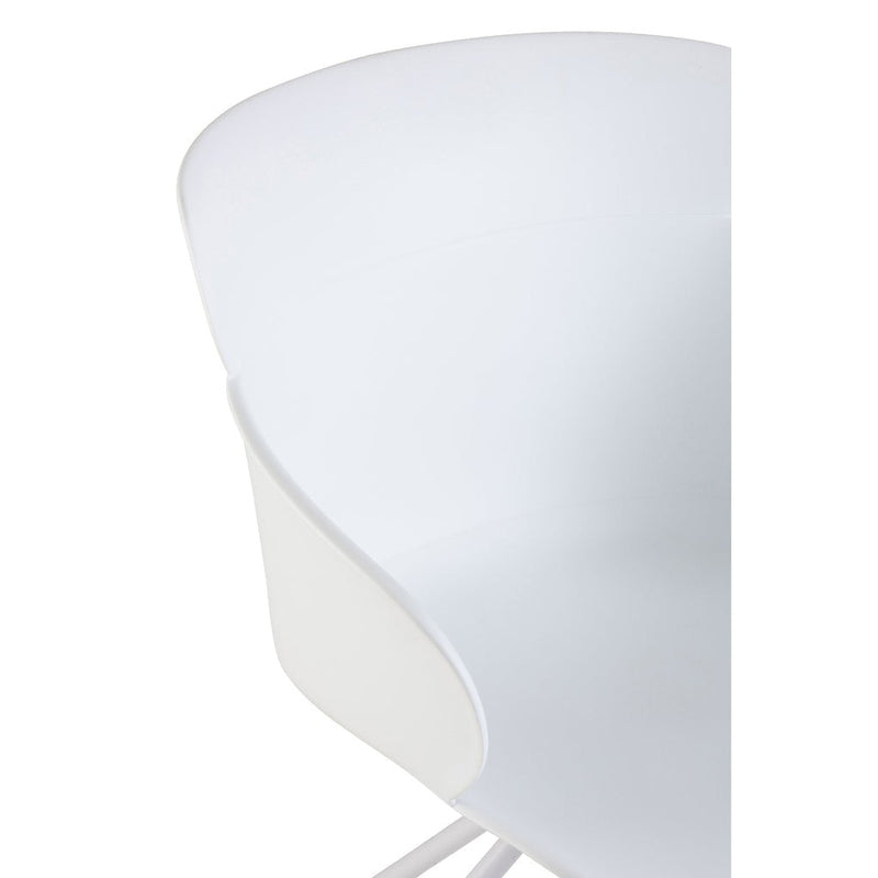 Eetkamerstoel Wit Staal 54 cm 53.5x56x81 cm-Eetkamerstoelen-J-Line